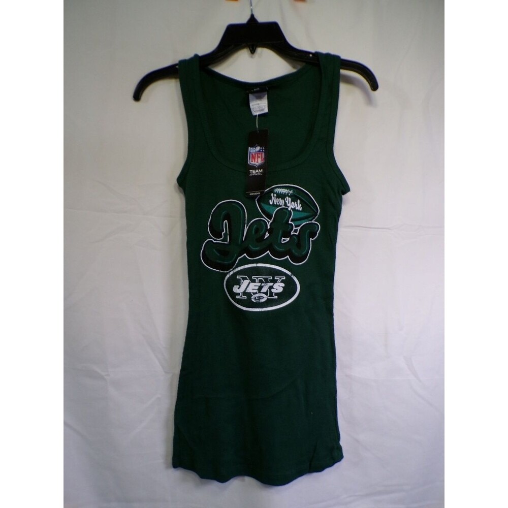 Team Apparel Womens New York Jets Green Ribbed Tank Top M